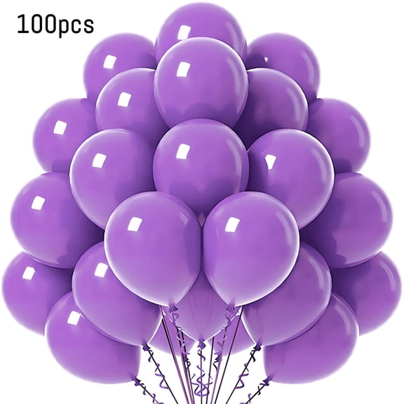 100 Pack Purple Balloons – 10 Inch Latex Balloons for Balloon Arch Kit, Birthday Party Decorations, Helium or Air, Bulk Blue Balloons for Boys, Girls, Weddings, Baby Showers