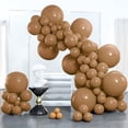 thumbnail image 1 of PartyWoo Caramel Brown Balloons, 100 pcs Boho Brown Balloons Different Sizes Pack of 18 Inch 12 Inch 10 Inch 5 Inch Matte Brown Balloons for Balloon Garland Balloon Arch, Party Decorations, Brown-F10, 1 of 5