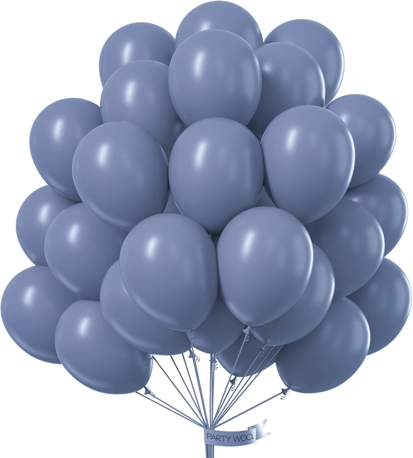 PartyWoo Dusty Blue Balloons 50 pcs 12 inch Boho Blue Balloons for ...