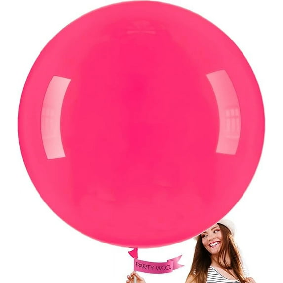 PartyWoo Magenta Balloons, 4 pcs 36 Inch Large Hot Pink Balloons, Big Dark Pink Balloons for Balloon Garland Balloon Arch as Party Decorations, Birthday Decorations, Baby Shower Decorations, Pink-Y12