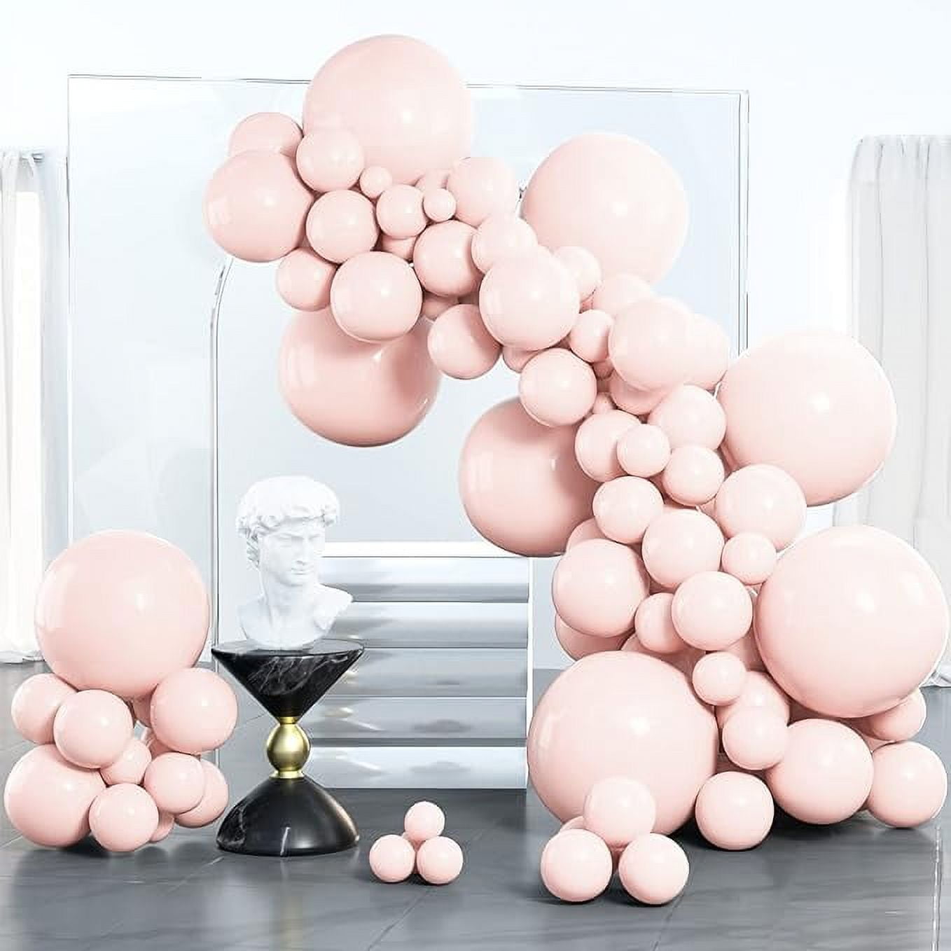 PartyWoo Metallic Dark Pink Balloons, 100 pcs Metallic Pink Balloons  Different Sizes Pack of 18 Inch 12 Inch 10 Inch 5 Inch for Balloon Garland  or Arch as Birthday Decorations, Party Decorations 