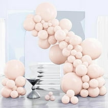PartyWoo Pale Pink Balloons, 140 pcs Pink Balloons Different Sizes Pack of 18 Inch 12 Inch 10 Inch 5 Inch Pink Latex Balloons for Balloon Garland Balloon Arch as Birthday Party Decorations, Pink-Q01