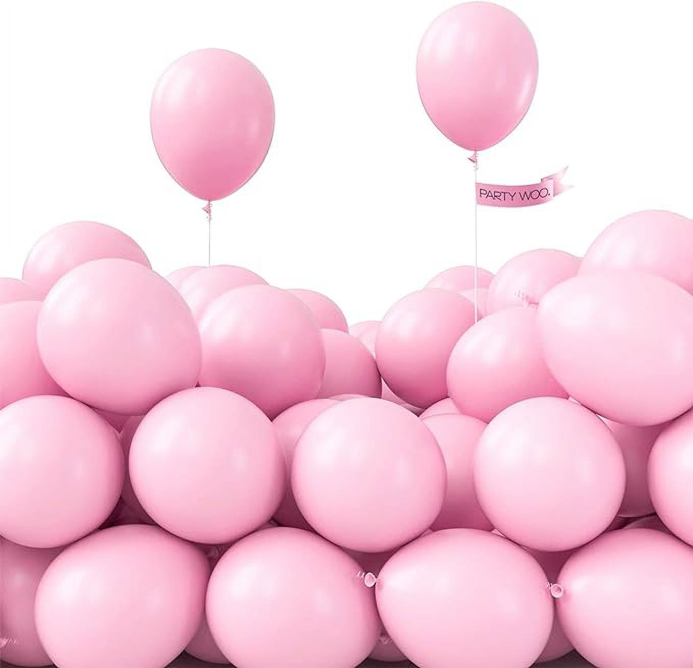 PartyWoo Pink Balloons, 100 pcs Pack of Pink Balloons, Pastel Pink  Balloons, Silver Glitter Balloons, White Balloons, Bow Tie Foil Balloon and  La on OnBuy