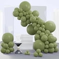 thumbnail image 1 of PartyWoo Retro Green Balloons, 140 pcs Olive Green Balloons Different Sizes Pack of 18 Inch 12 Inch 10 Inch 5 Inch Balloons for Balloon Garland as Baby Shower Decorations, Birthday Decorations, 1 of 5