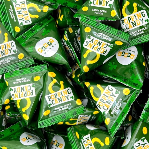 PartyWorks Patrick's Day Popping Candy Green Apple Flavor, 40-Count Bag