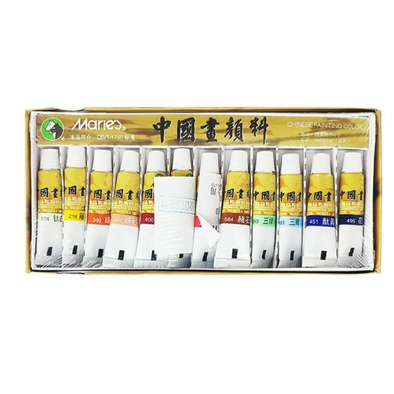 Partygee 12/18/24/36 Colors 5/12ml Chinese Painting Pigment Watercolor Paint Drawing Tools for Artist Students