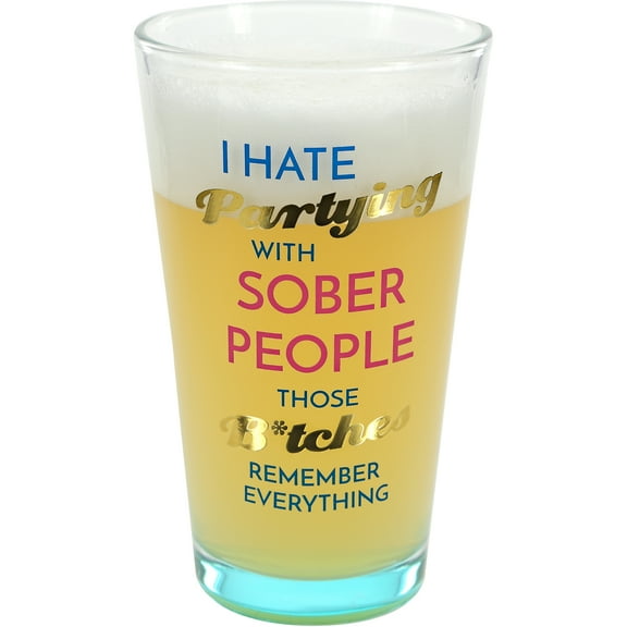 Partying - 16 oz Pint Glass Tumbler