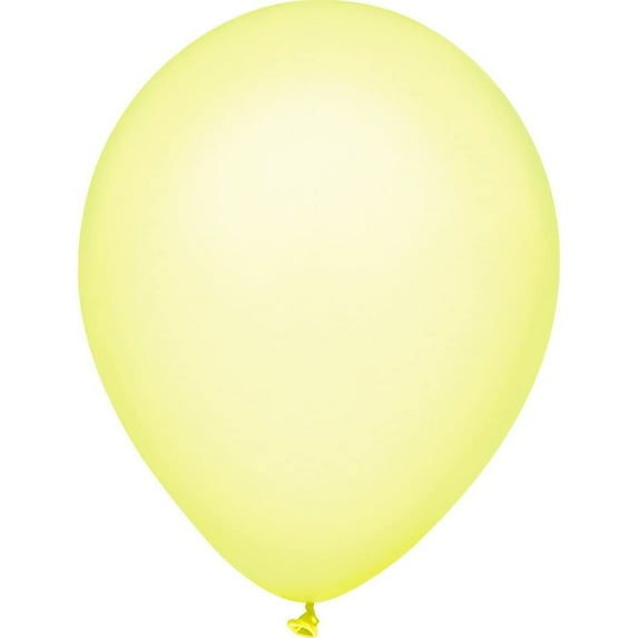 Partymate 10 Neon Yellow Latex Balloons 12" Made In USA