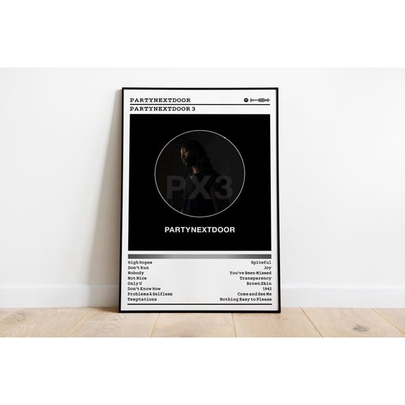 Partynextdoor 3 Album : R&B Music Wall Art #875, Unframed Poster Size 8x12