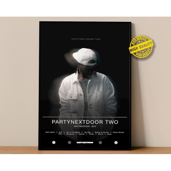 Partynextdoor Album Poster, Rnb Music Wall Art, Unframed Paper Poster 8x10in