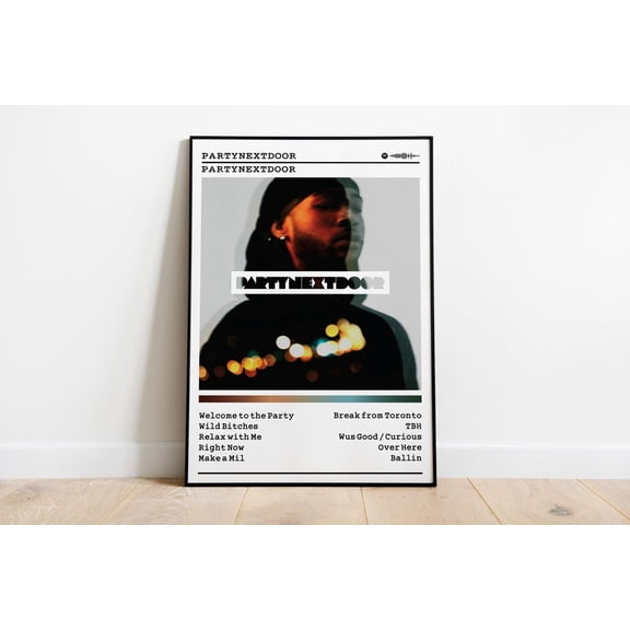 Partynextdoor Album : R&B Music Wall Art #876, Stretched Canvas Size 16x24