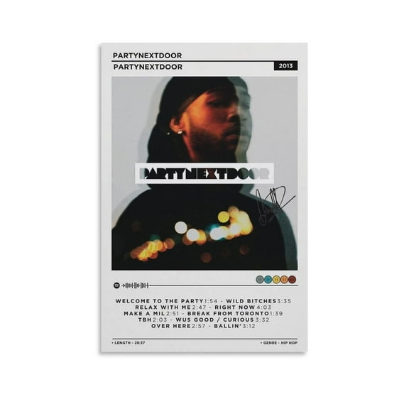 Partynextdoor - Partynextdoor Canvas Poster Bedroom Decoration Landscape Office Valentine's Birthday Gift
