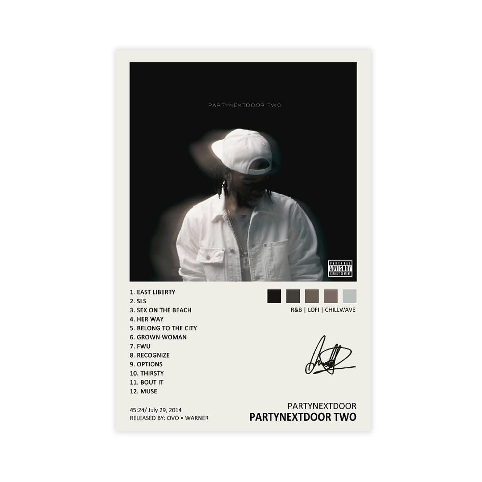 Partynextdoor Poster Partynextdoor Music Album Cover Signed Limited Poster  Canvas Poster Bedroom Decor Sports Landscape Decor Gift Unframed  12x18inch(30x45cm) - Walmart.com, image size:1600x1600