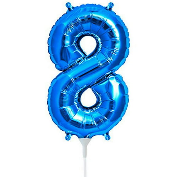 Partypro 00460-01 Inflatable Number Blue Mylar 8