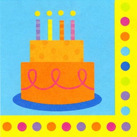 Partypro 1LUN2632 Birthday Fun Dots Luncheon Napkin