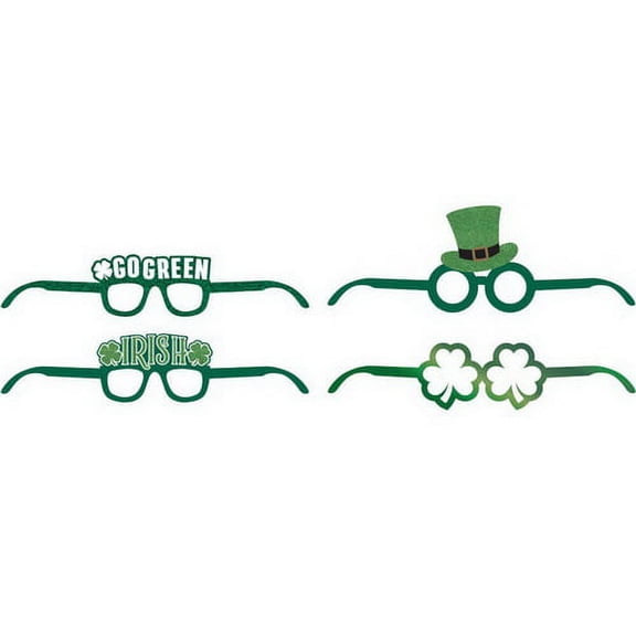 Partypro 343107 St. Patricks Deluxe Foil Glasses