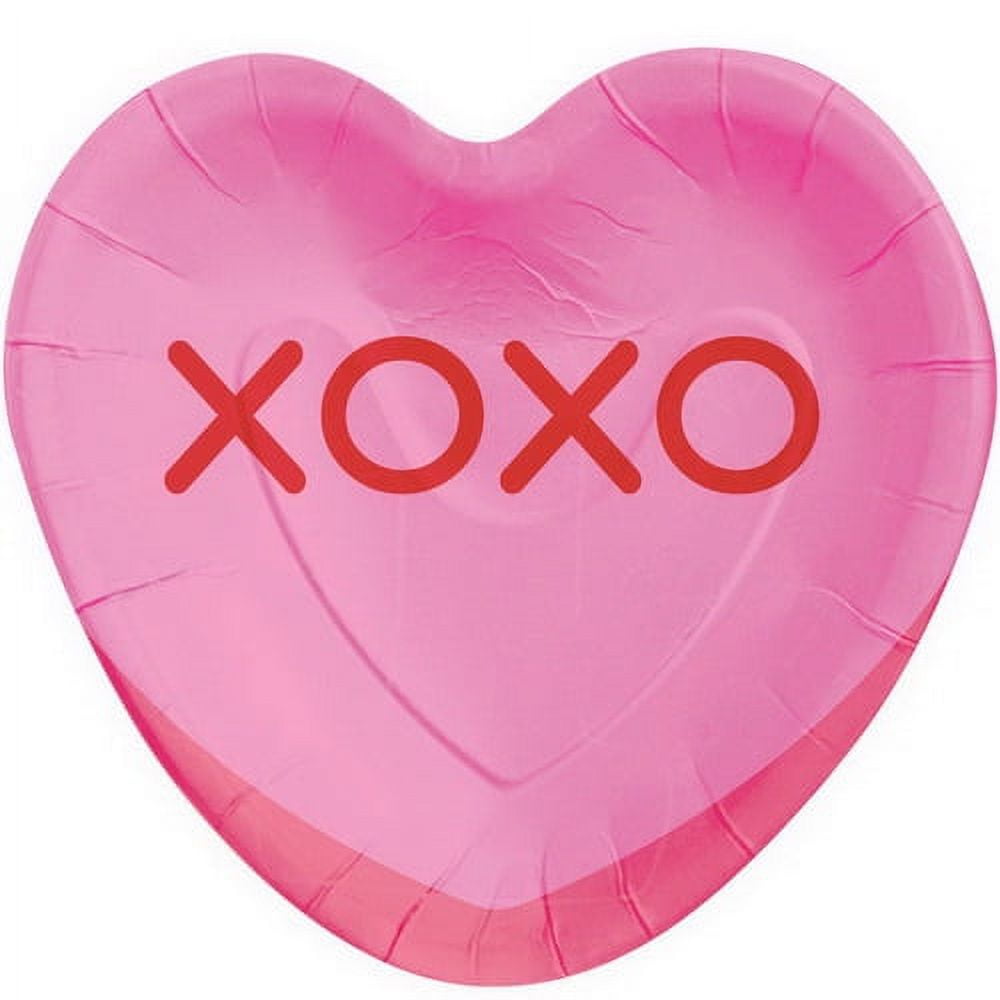 Partypro 343143 Candy Heart Shaped Dessert Plate