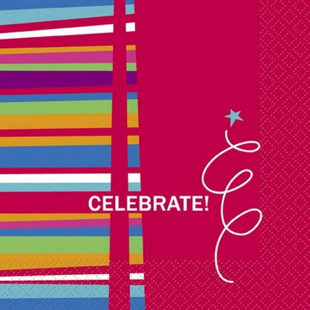 Partypro 40132 Red Celebrate Luncheon Napkin