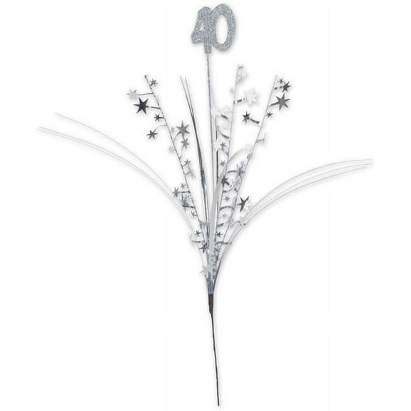 Partypro 52177-40 Glittered 40 Metallic Silver Star Spray