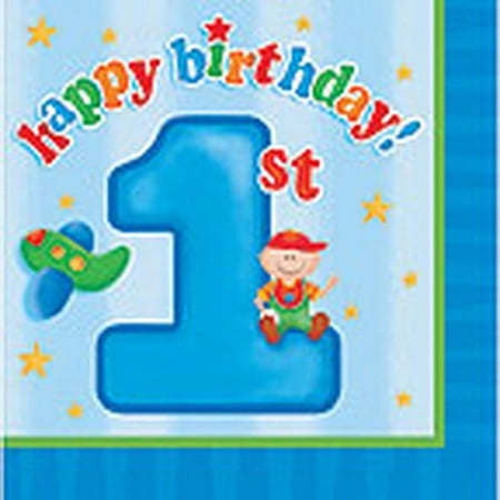 Partypro 655749 Fun At One Boy Beverage Napkin