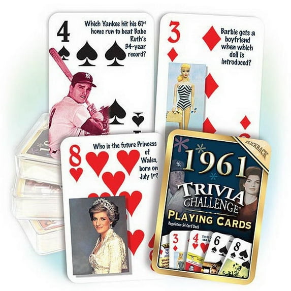 Partypro PC1961 1961 Trivia Playing Cards