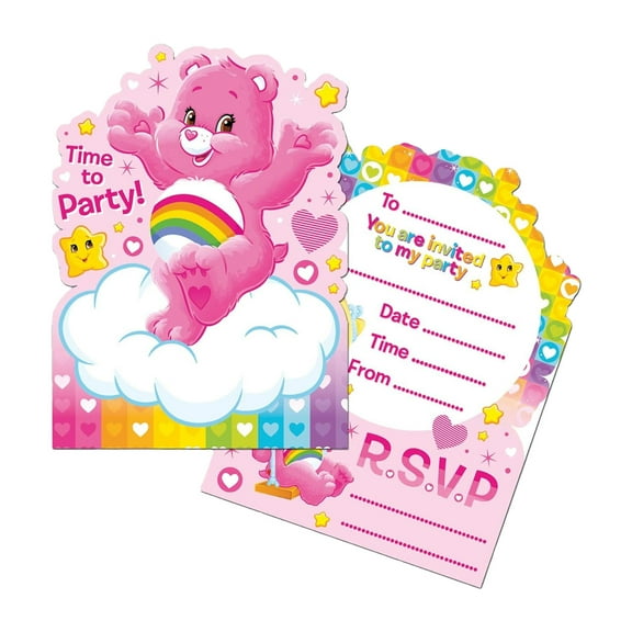 Partyrama Care Bear Invitations (Pack of 6)