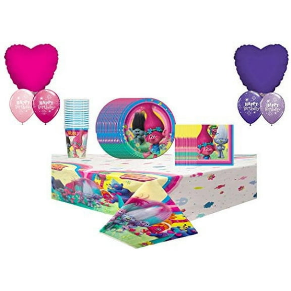 Partysupplybyspursgrl Trolls Mega Decoration & Balloon Pack 16 Guest