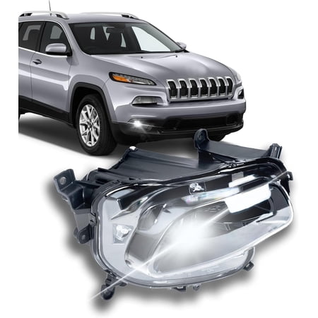 Partzer Compatible with 2014-2018 JEEP Cherokee Projector Headlight Headlamp Right Passenger Side CH2503249