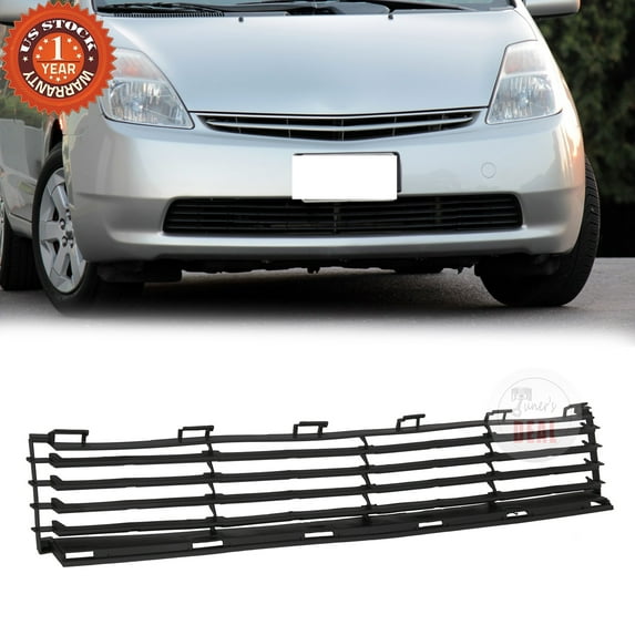 Partzer Front Lower Bumper Grille Grill Compatible with 2004-2009 Toyota Prius Black 5311147010