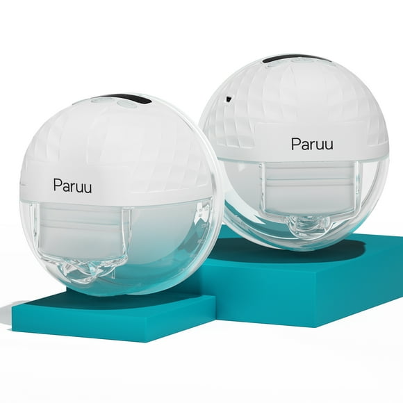 Paruu Hands Free Breast Pump, Double Wearable Electric Breast Pump with 4 Sizes Flange 4 Modes & 9 Levels