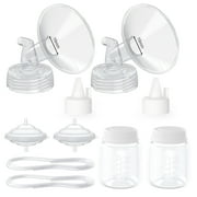 Paruu Pump Parts Compatible with Spectra S1/S2/9 Plus, Not Original Accessories, Full Set Replacements Include 19mm Flanges, Valves, Backflow Protectors Duckbills Included, Tubings and Bottles