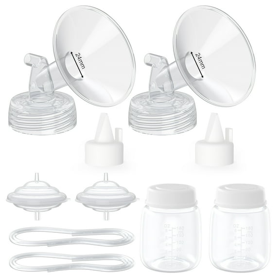 Paruu Pump Parts Compatible with Spectra S1/S2/9 Plus, Not Original Accessories, 24mm Full Set Replacements of Breast Pump