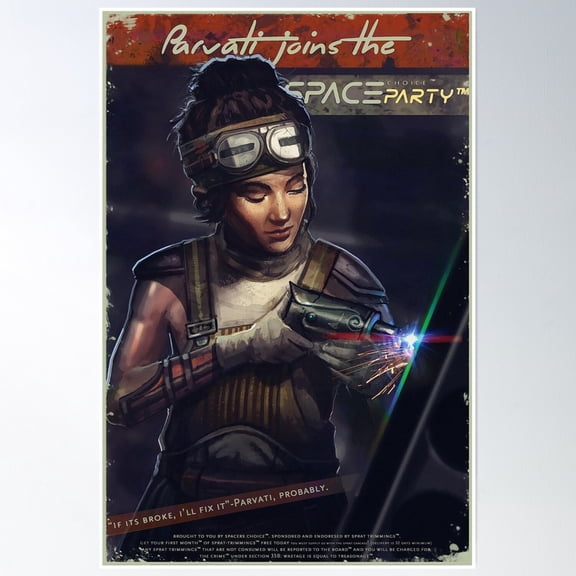 Parvati Joins The Space Party! - The Outer Worlds Poster Wall Art, Modern Wall Decor, 16x24 UNFRAMED