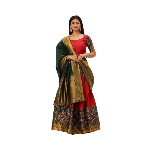 Indian Wedding Silk Lehenga Choli For Women - Fully Stitched Ready To Wear Party Dress