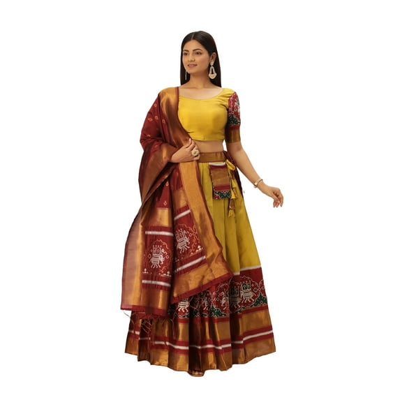 Parvdi Lehenga For Women Indian Style Traditional Ethnic Wedding Party Wear Readymade Woven Design Art Silk Lehenga Choli Set With Dupatta