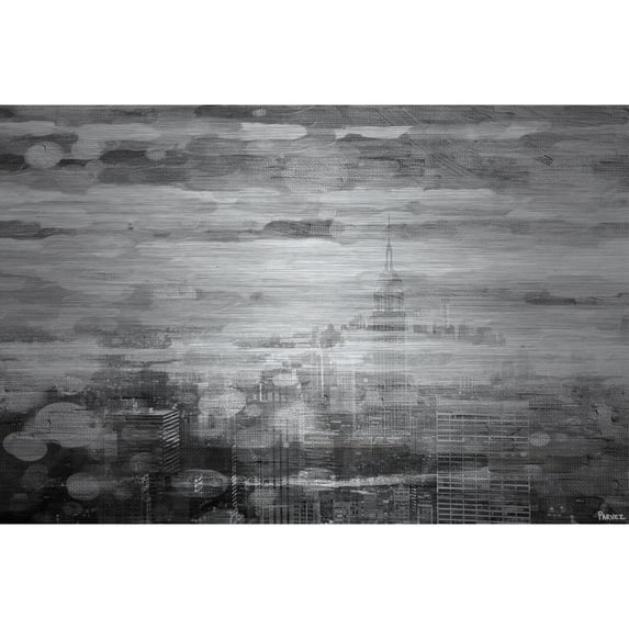 Parvez Michel Inc Parvez Taj 'City in a Dream' Painting Print on Brushed Aluminum