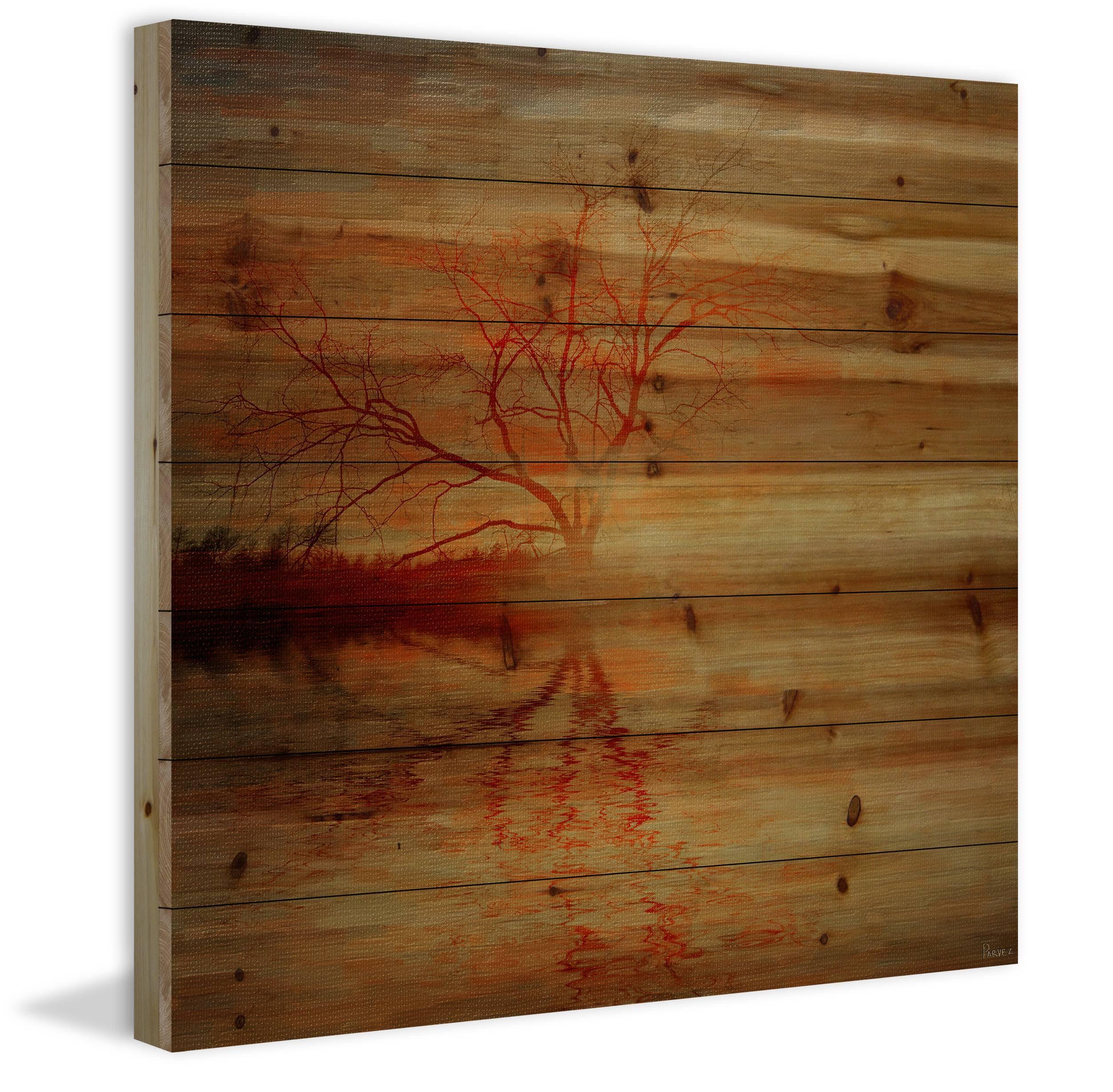 Parvez Taj Amazing Sunset Pinewood Wall Art