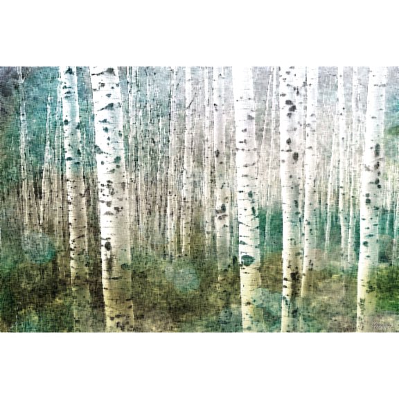 Parvez Taj Aspen Green Canvas Wall Art, 40" x 60"