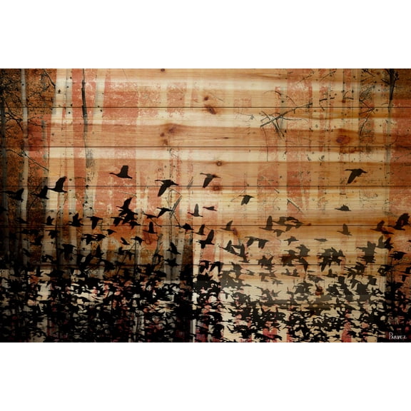 Parvez Taj Aspen Wood Pinewood Wall Art, 16" x 24"