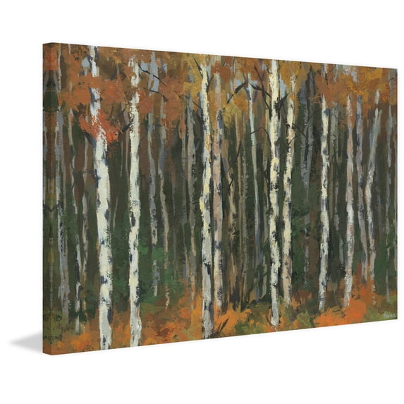 Parvez Taj "Autumn Forest" Painting Print on Wrapped Canvas