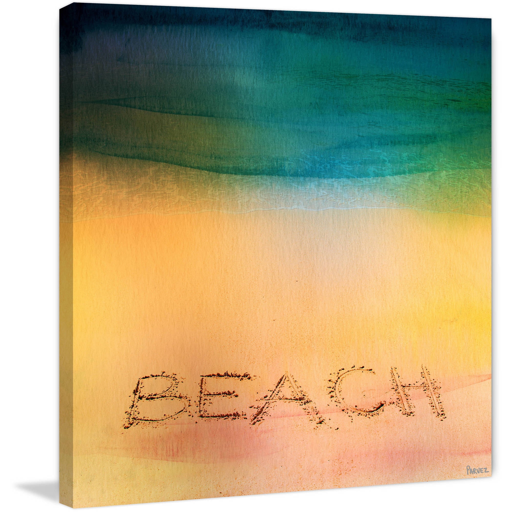 Parvez Taj "Beach Sand" Painting Print on Wrapped Canvas