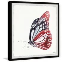 Parvez Taj "Big Red Butterfly" Framed Painting Print
