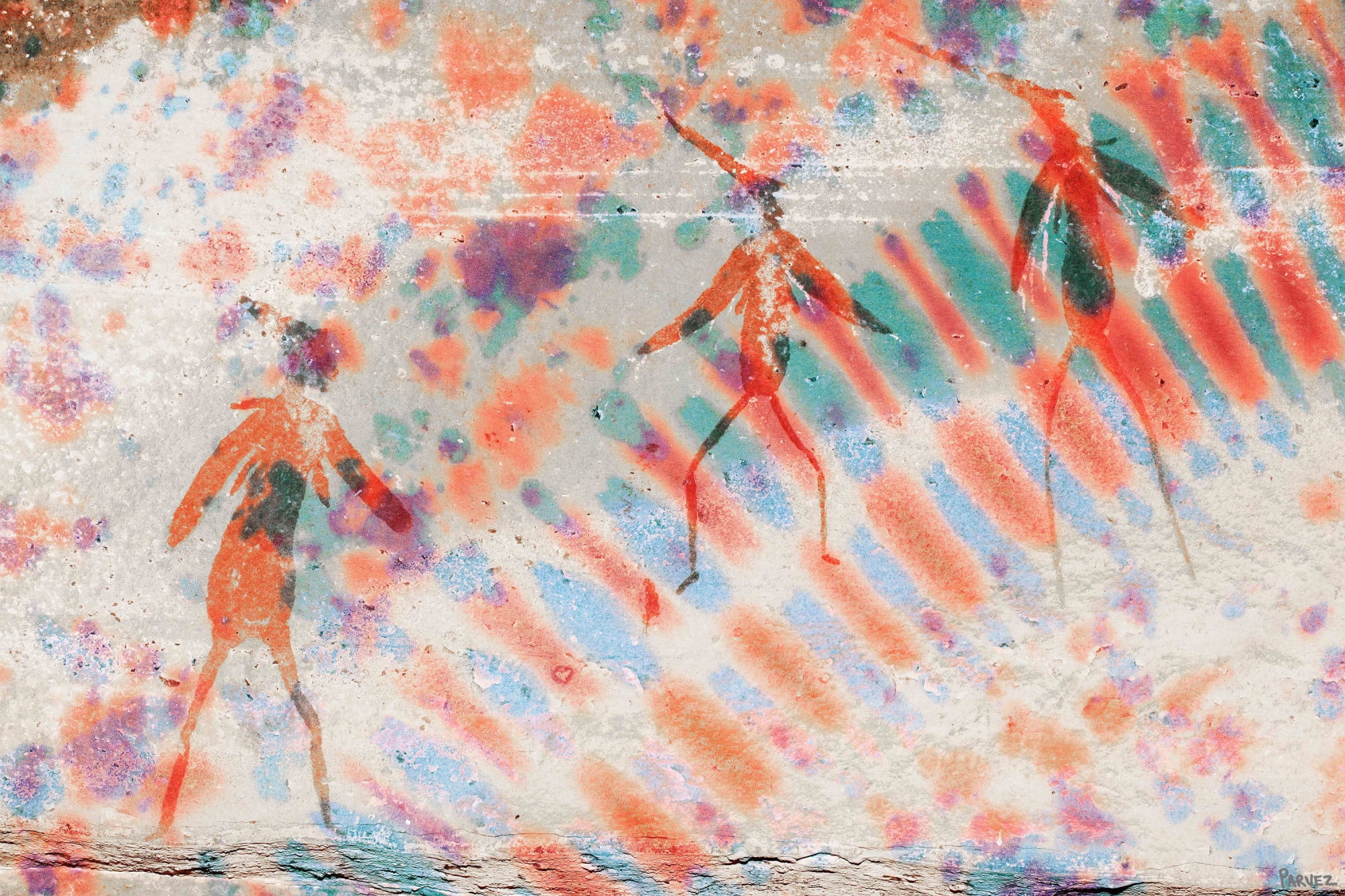 Parvez Taj "Bird Dance" Print on Canvas