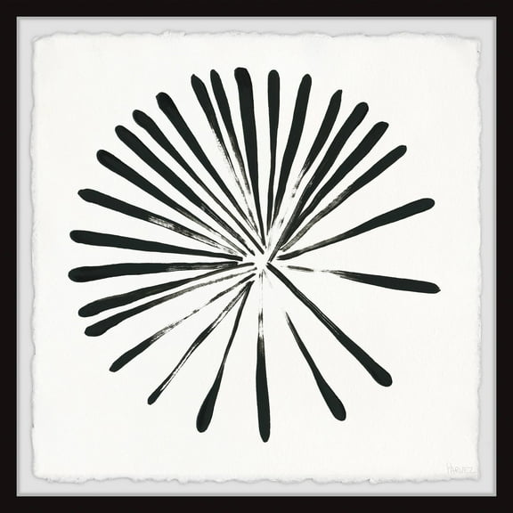 Parvez Taj Black Floral Brh Framed Wall Art