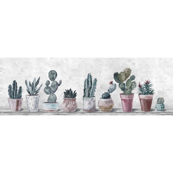 Parvez Taj Blooming Succulents Painting Print on Wrapped Canvas