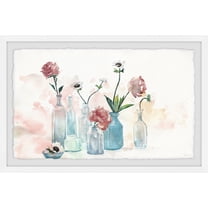 Parvez Taj Blooms and Bottles Framed Wall Art