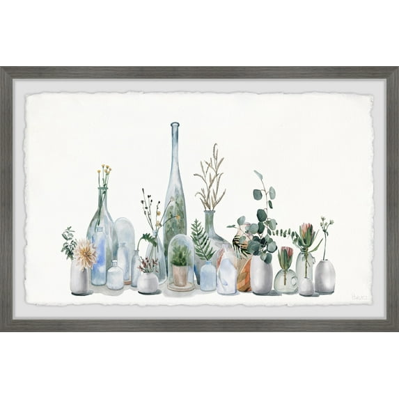 Parvez Taj Blooms in Vases Framed Wall Art