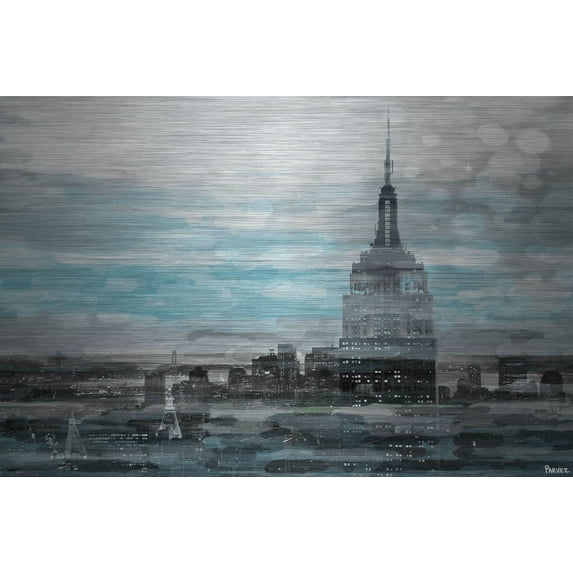 Parvez Taj Blue City Hues Metal Wall Art