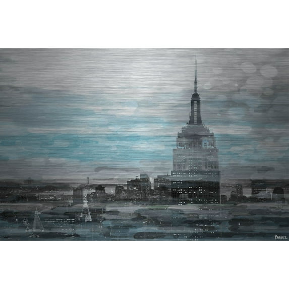 Parvez Taj Blue City Hues Metal Wall Art