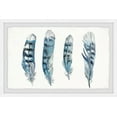thumbnail image 1 of Parvez Taj Blue Striped Feathers II Framed Wall Art, 1 of 6